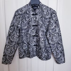 Dress Barn Brocade Mandarin Style Jacket/Blazer